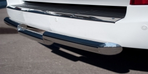 Lexus LX 570 2012 Защита заднего бампера d76 (ступень) LLXZ-000868